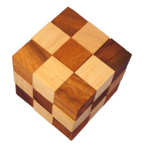 cliënt Kindercentrum repetitie Grote houten slang kubus puzzel - Raindroptime