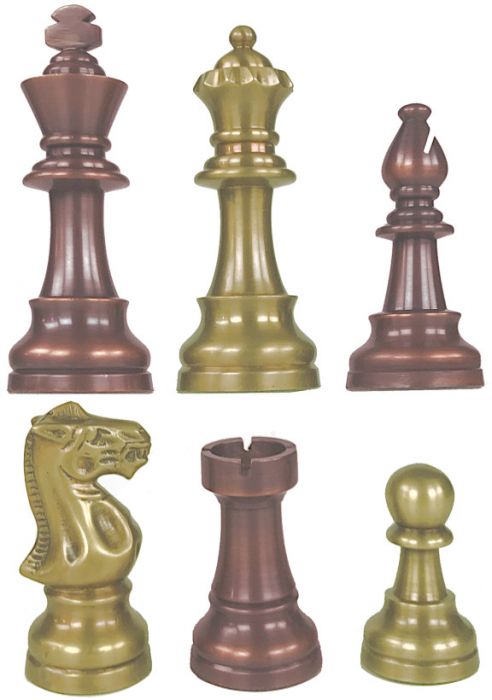 huren Baan onderdak Brown enamel and brass chess board 28 cm - size 00 - Raindroptime