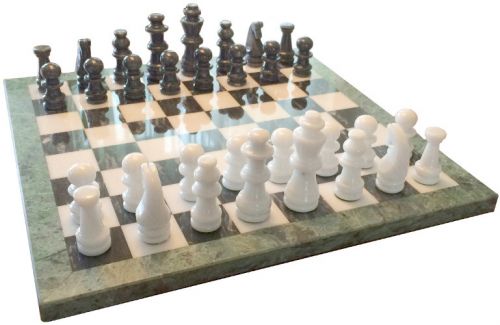 Zwart wit marmeren schaakspel 40 cm 89 mm Raindroptime