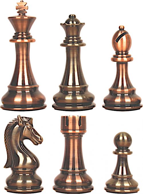 Brown enamel brass chess board 28 cm - size 00 - Raindroptime