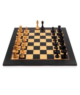 Walnut and maple luxury chess board 45 cm - fieldsize 50 mm - size 5