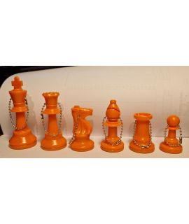 Sleutelhanger set Oranje schaakstukken