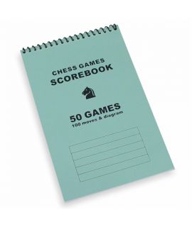 Spiral-bound chess scorebook - blue