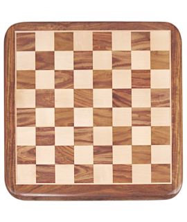 Luxe schaakbord 49 cm chikri - palissander - velden 50 mm - maat 5