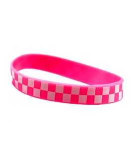 Armband roze geruit