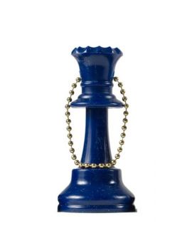 Sleutelhanger schaak dame blauw