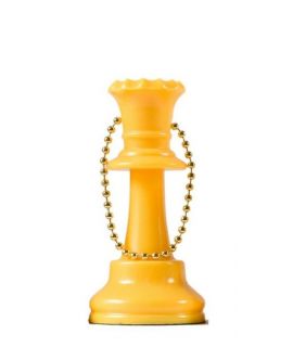 Sleutelhanger schaak dame geel
