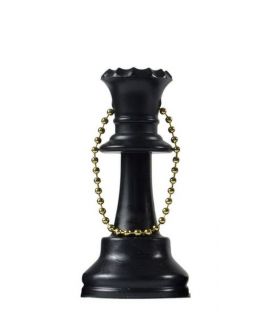 Sleutelhanger schaak dame zwart