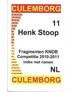 Culemborg 11 Fragmenten KNDB competitie 2010-2011 Index met namen - H. Stoop
