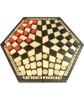 Medium 3 player checkers set - 200 x 350 x 45 mm