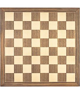 Walnut and maple luxury chess board 45 cm - fieldsize 50 mm - size 5