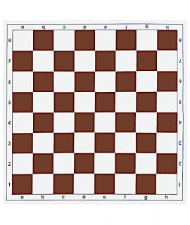 Chessboard 51 cm plastic foldable white/brown - squares 55 mm