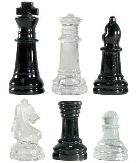 Snow white chess pieces plastic - king height 95 mm (#6)
