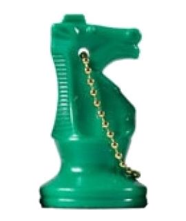Sleutelhanger schaak paard groen