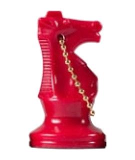 Sleutelhanger schaak paard rood