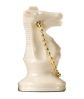 Sleutelhanger schaak paard wit