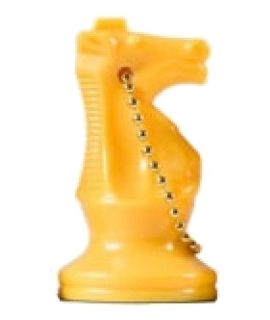 Sleutelhanger schaak paard geel