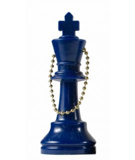 Sleutelhanger schaak koning blauw