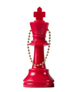 Sleutelhanger schaak koning rood