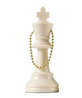 Sleutelhanger schaak koning wit