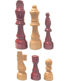 Chess pieces rubber wood Staunton - king height 17 cm - size 9