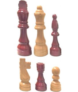 Chess pieces rubber wood Staunton - king height 17 cm - size 9