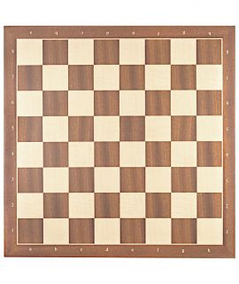 Mahogany and maple luxury chess board 40 cm with notation - fieldsize 45 mm - size 4
