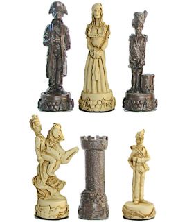 Napoleon-Waterloo plain theme chess pieces