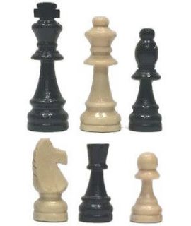 Chess Pieces Wood Staunton King Height 77mm in carton box - size 3