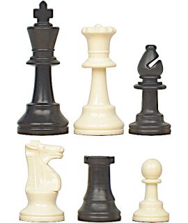 Chess pieces Staunton plastic - king height 95mm weighted