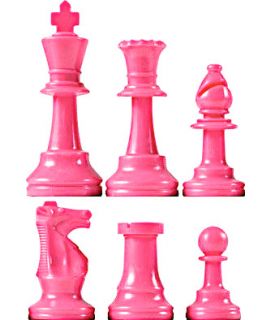 Chess pieces plastic pink - king height 95mm