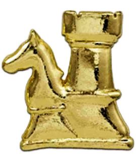 Gold chess pin rook and knight