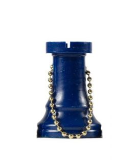 Sleutelhanger schaak toren blauw