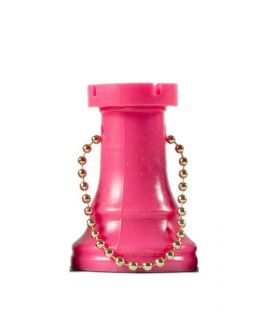 Sleutelhanger schaak toren roze
