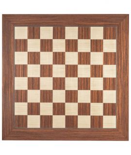 Rosewood and maple luxury chess board 45 cm - fieldsize 45 mm - size 4