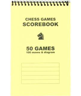 Spiral-bound chess scorebook - yellow