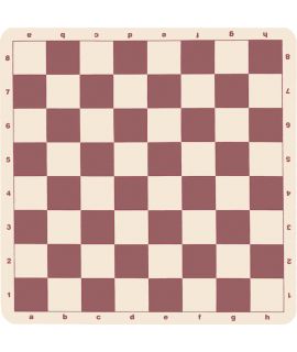 Silicone chess board 51 cm - chess squares 57 mm brown and white