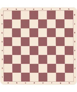 Silicone chess board 51 cm - chess squares 57 mm brown and white