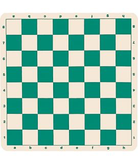 Silicone chess board 51 cm - chess squares 57 mm green and white