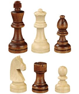 Staunton tournament chess pieces weighted - king height 78 mm - size 3