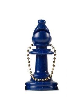 Sleutelhanger schaak loper blauw