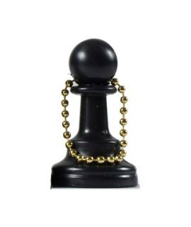 Sleutelhanger schaak pion zwart