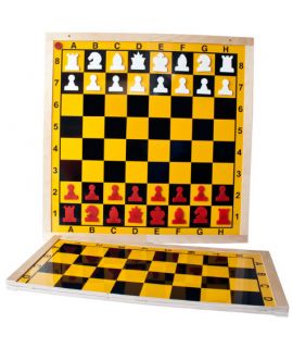 Chess demonstration board magnetic and foldable 80 cm