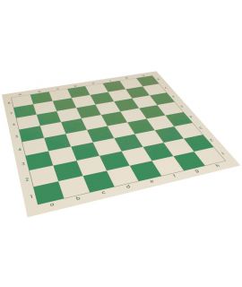 Oprolbaar vinyl schaakbord 43 cm - schaakvelden 45 mm groen en wit