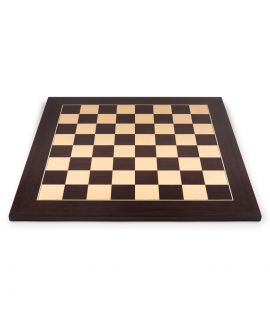 Luxe schaakbord wenge en esdoorn 40 cm - veldmaat 40 mm - maat 3